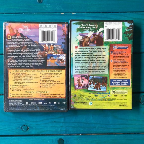 Walt Disney Brother Bear & Brother Bear 2 DVD Bundle ~ New - Picture 4 of 8